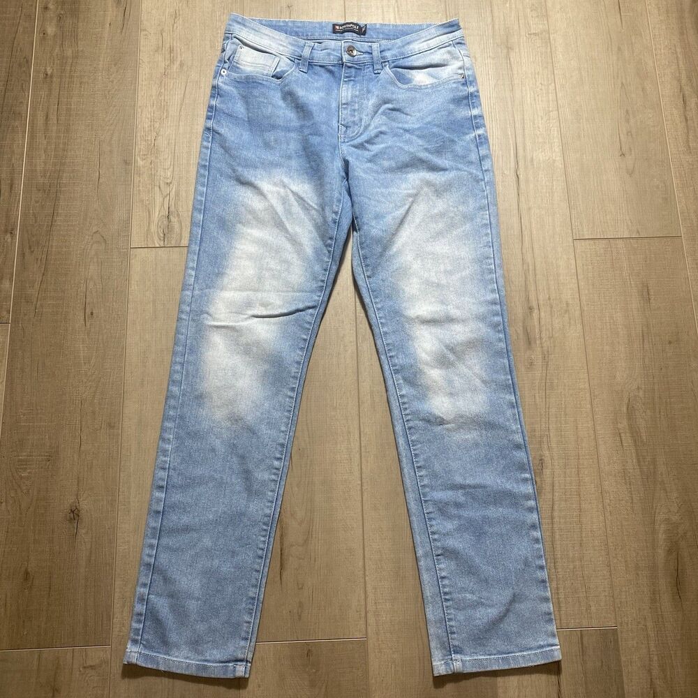 Southpole Men's 32x32 Acid Wash Skate Y2K JNCO Style Jeans Blue Medium Wash